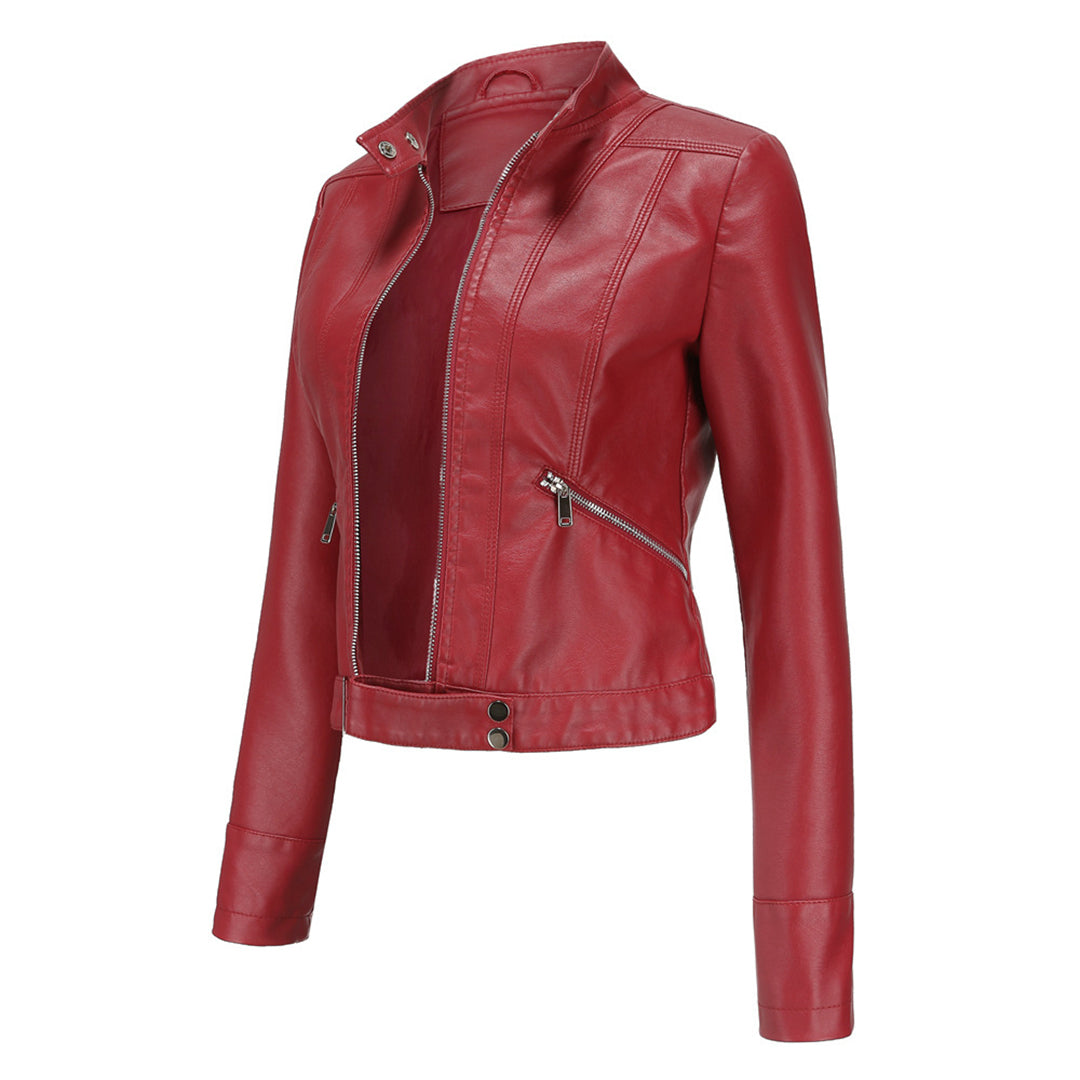 Veste courte en cuir pour femme - OXANA