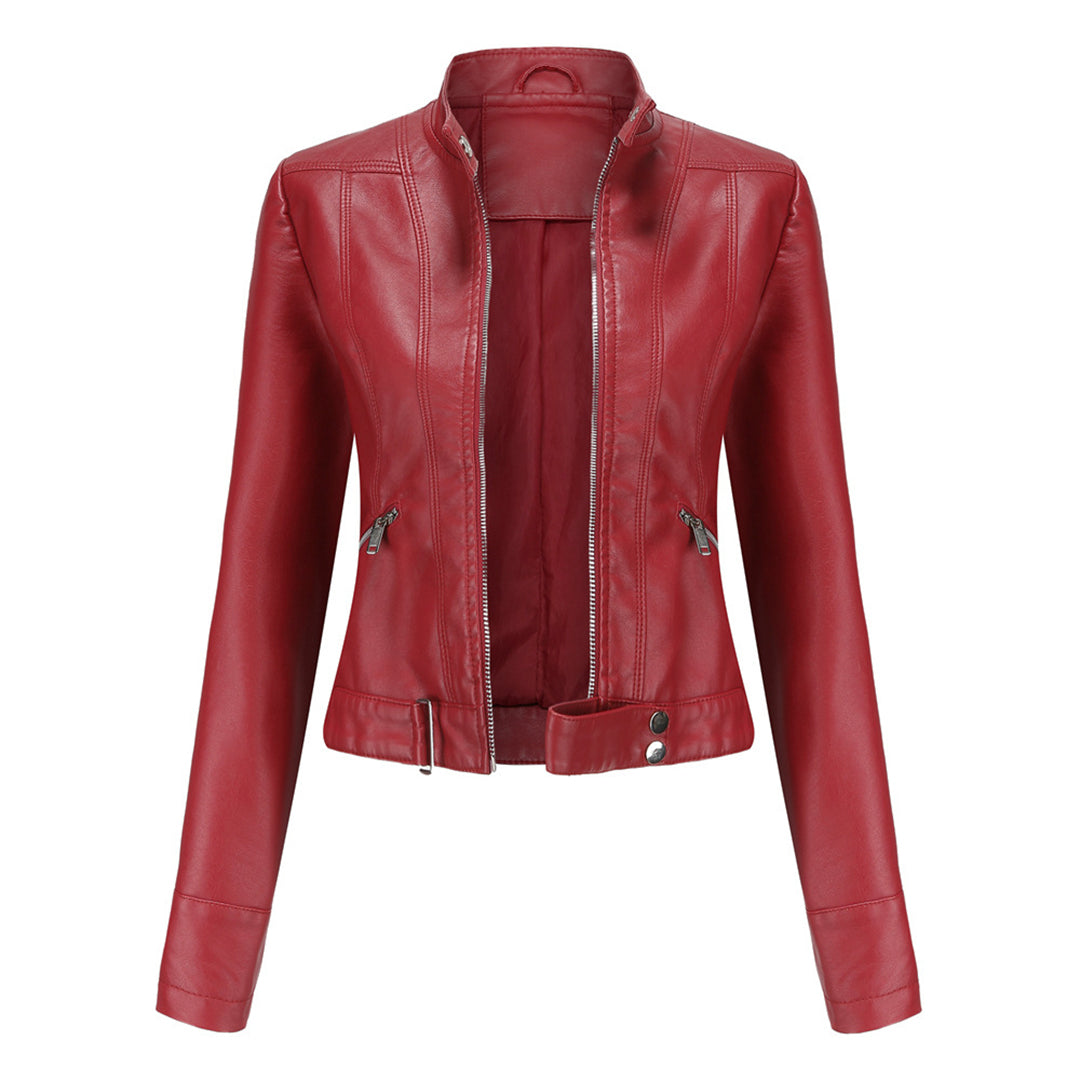 Veste courte en cuir pour femme - OXANA