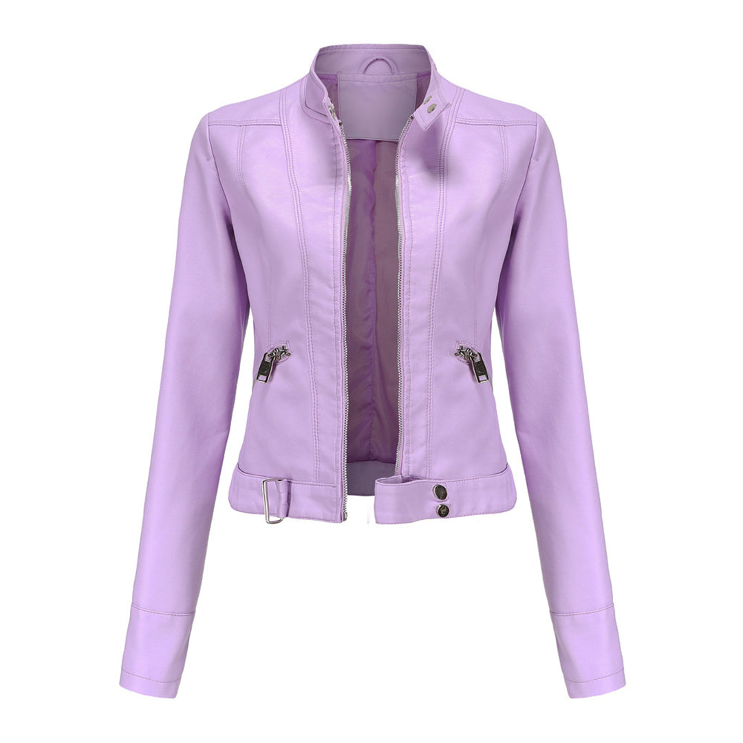 Veste courte en cuir pour femme - OXANA