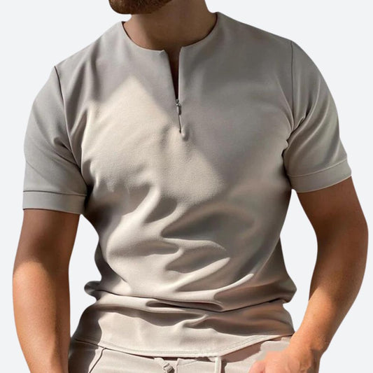 T-shirt zippé élégant pour hommes - Oscar pour un look décontracté
