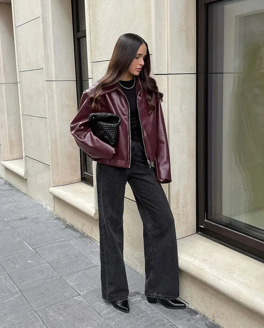 Esme | Veste rouge vintage pour femme