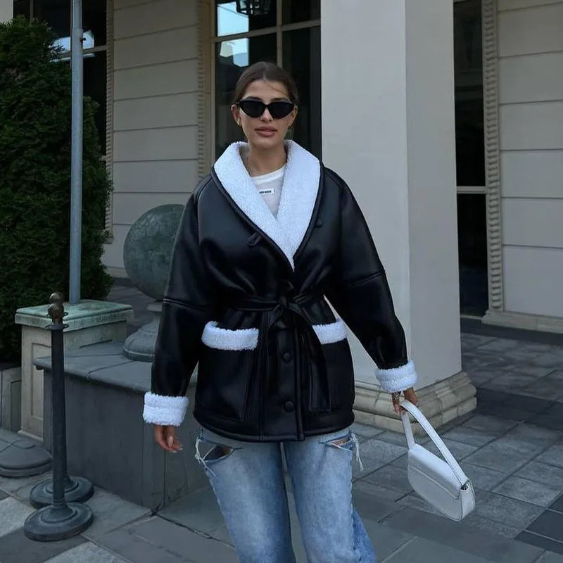 Isabeau | Veste tendance avec ceinture pour femme