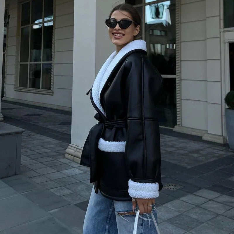 Isabeau | Veste tendance avec ceinture pour femme