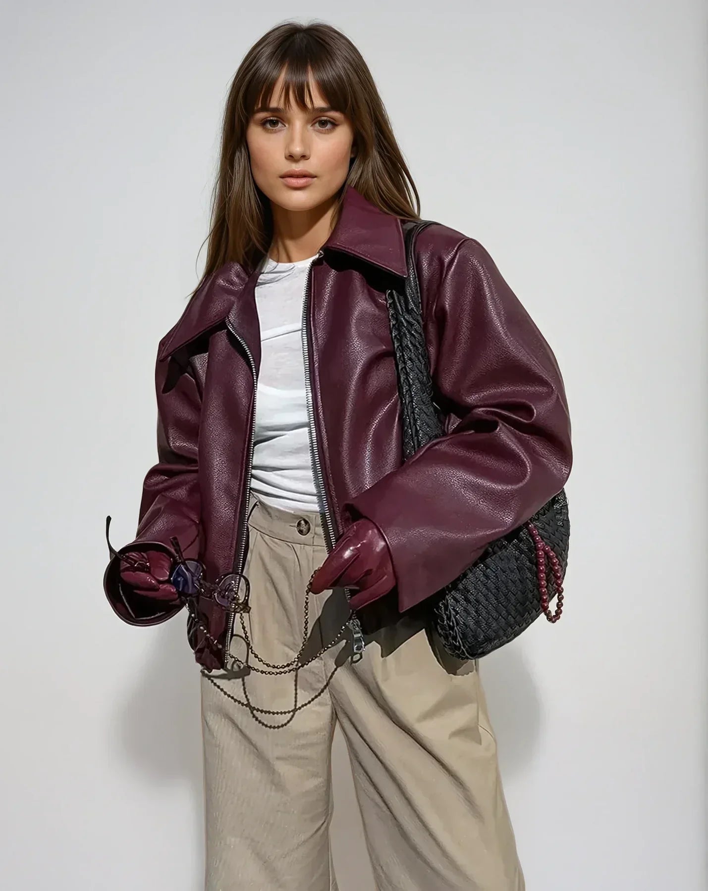 Esme | Veste rouge vintage pour femme