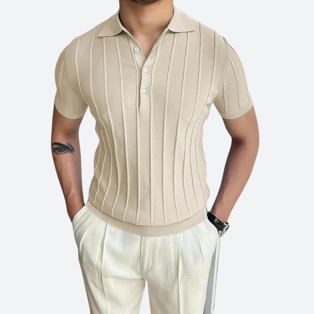 Polo à col en V confortable et élégant, très extensible - Shag