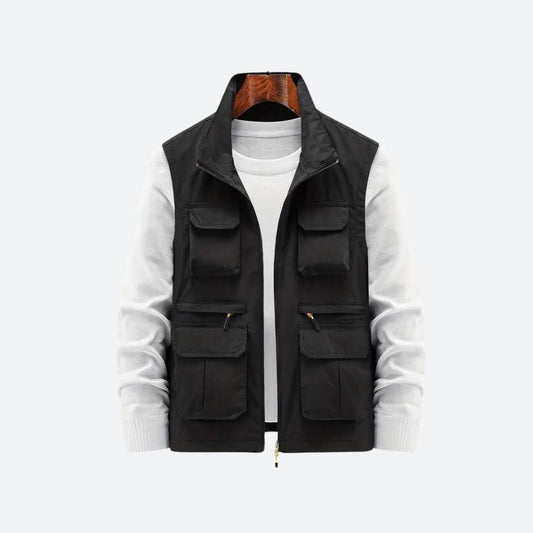 Gilet élégant pour hommes avec poches zippées pratiques - Sid