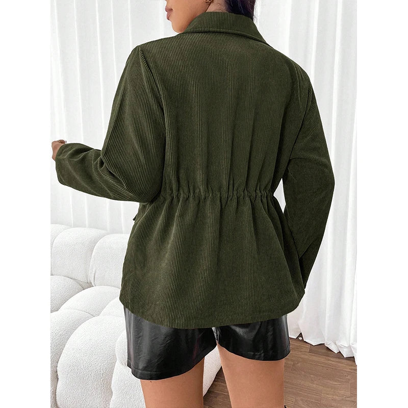 Mireya | Veste en velours côtelé avec poches pour femme