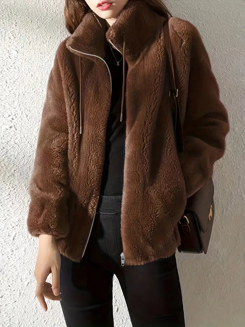 Nora | Manteau en peluche avec finition chaude pour femme
