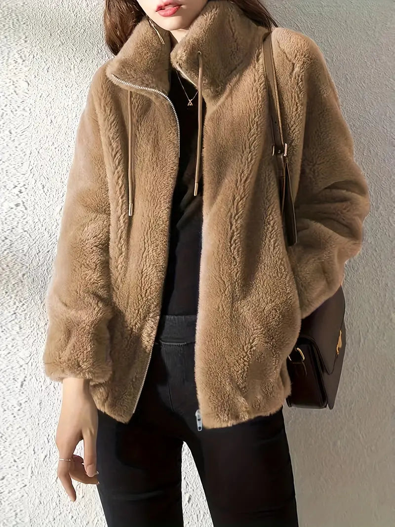 Nora | Manteau en peluche avec finition chaude pour femme