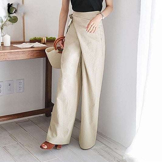 Elaine - Un pantalon enveloppant à taille haute pour un look chic