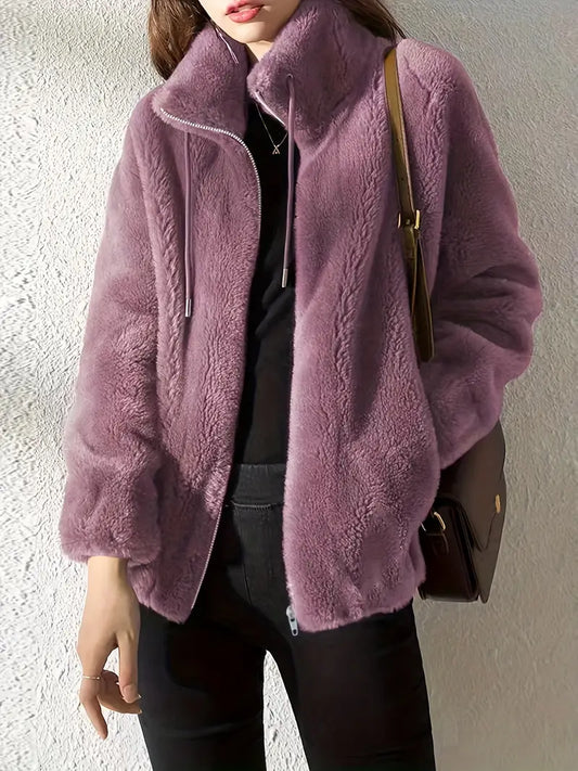Nora | Manteau en peluche avec finition chaude pour femme