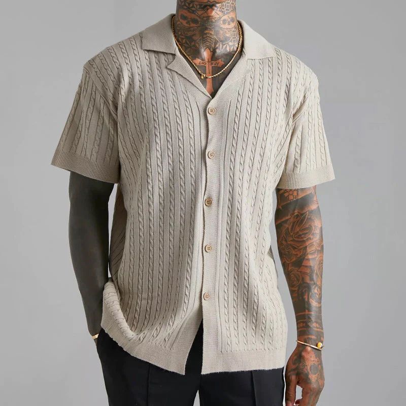 Chemise d'été élégante en maille pour homme - Jozias