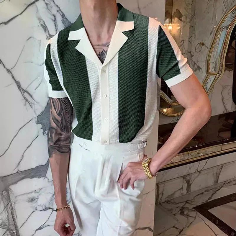 Chemise d'été en tricot, élégante et polyvalente - Hiske