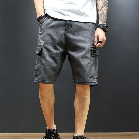 Short d'été cargo en denim luxueux et rafraîchissant pour hommes - Folk