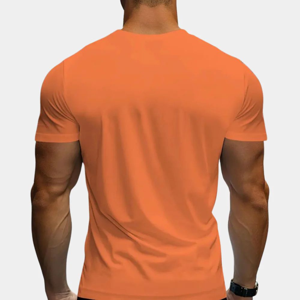 T-shirt d'été orange pour hommes - Vilmar