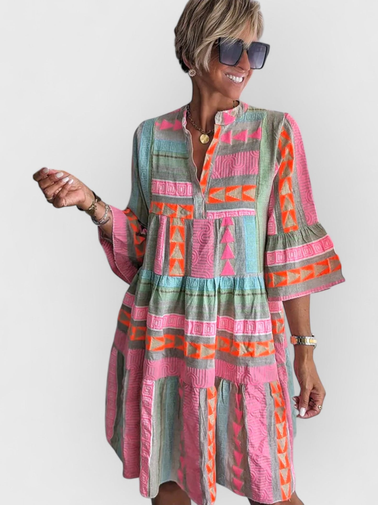 Jeanne™ | Robe swing à volants bohème