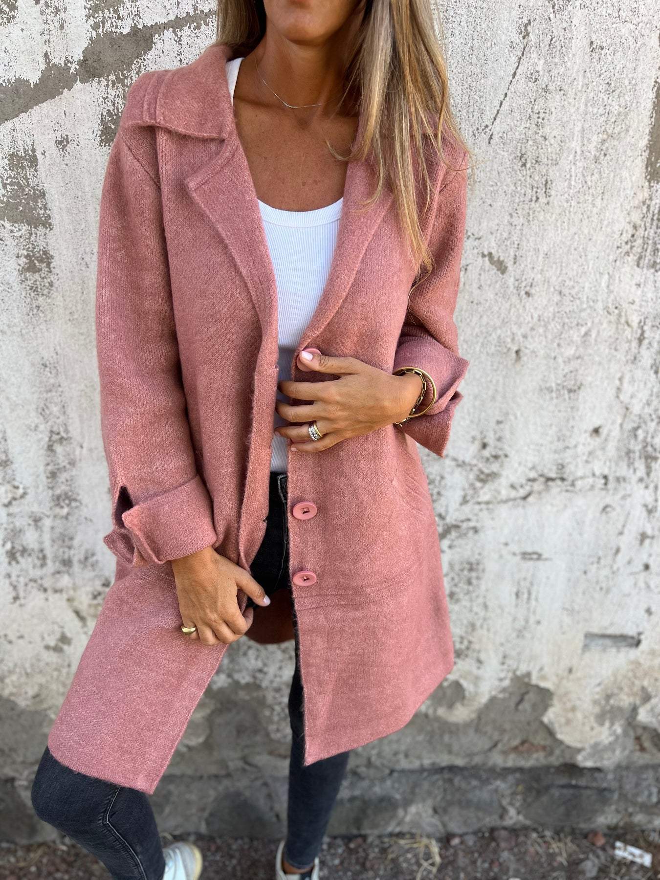 Hélène™ - Manteau Long en Coton pour l'Automne