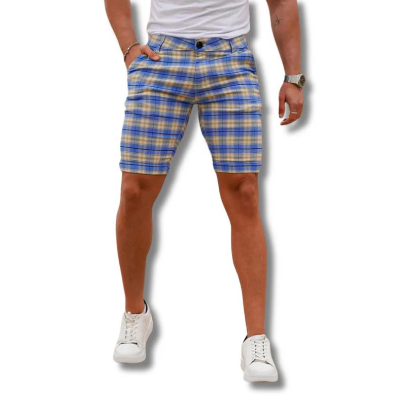 Short moderne à carreaux pour homme - Rewan