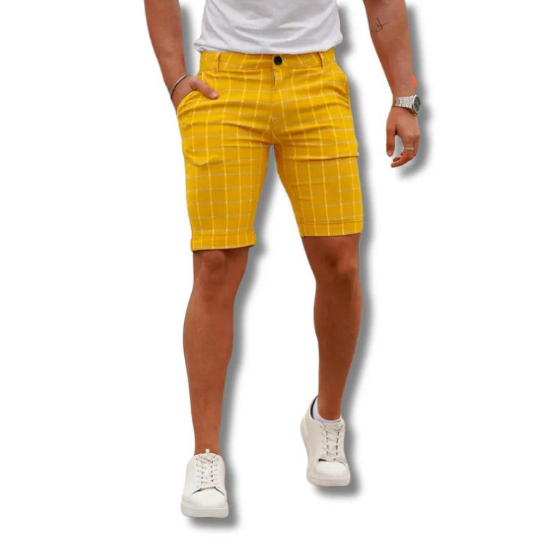 Short moderne à carreaux pour homme - Rewan