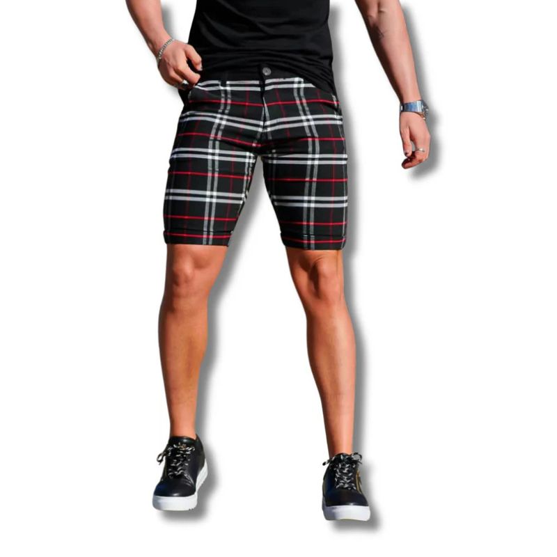 Short moderne à carreaux pour homme - Rewan