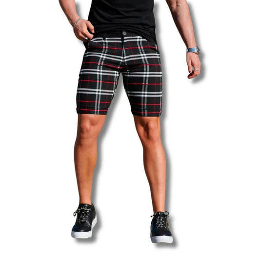 Short moderne à carreaux pour homme - Rewan