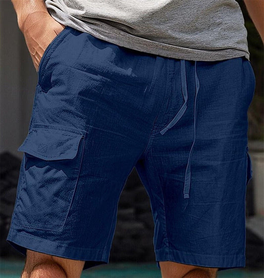 Short cargo d'été élégant et pratique en lin pour hommes - Nard
